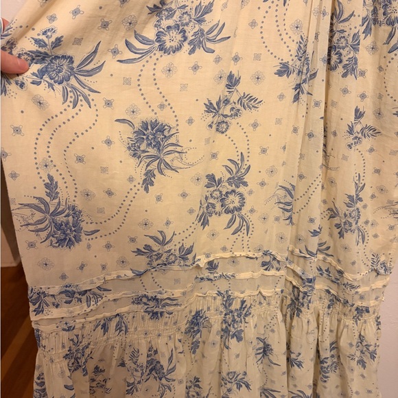 Free People Blue and Cream Floral Maxi Dress - Picture 4 of 4